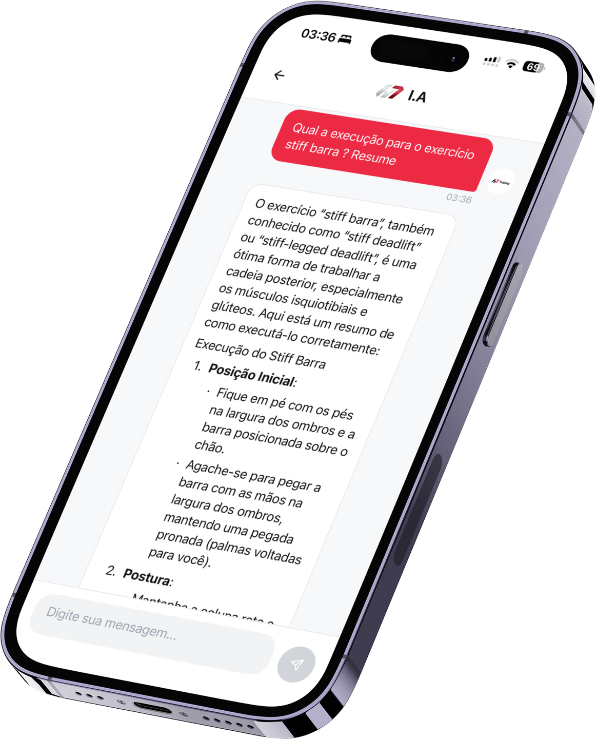 H7 I.A. respondendo uma dúvida técnica